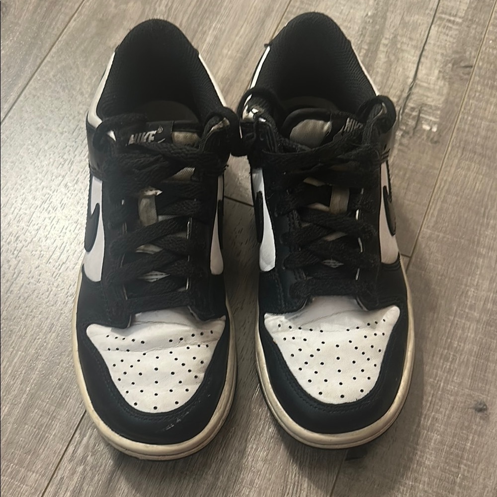 Nike Black and White Kids Dunk Low Sneakers
